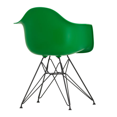 Cadeira de Braços em Plástico Eames DAR / Base Preta
